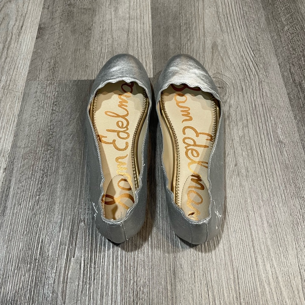Sam Edelman Metallic Silver Ballet Flats